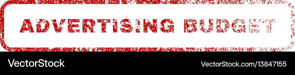 Advertising Budget Rubber Stamp Royalty Free Vector Image