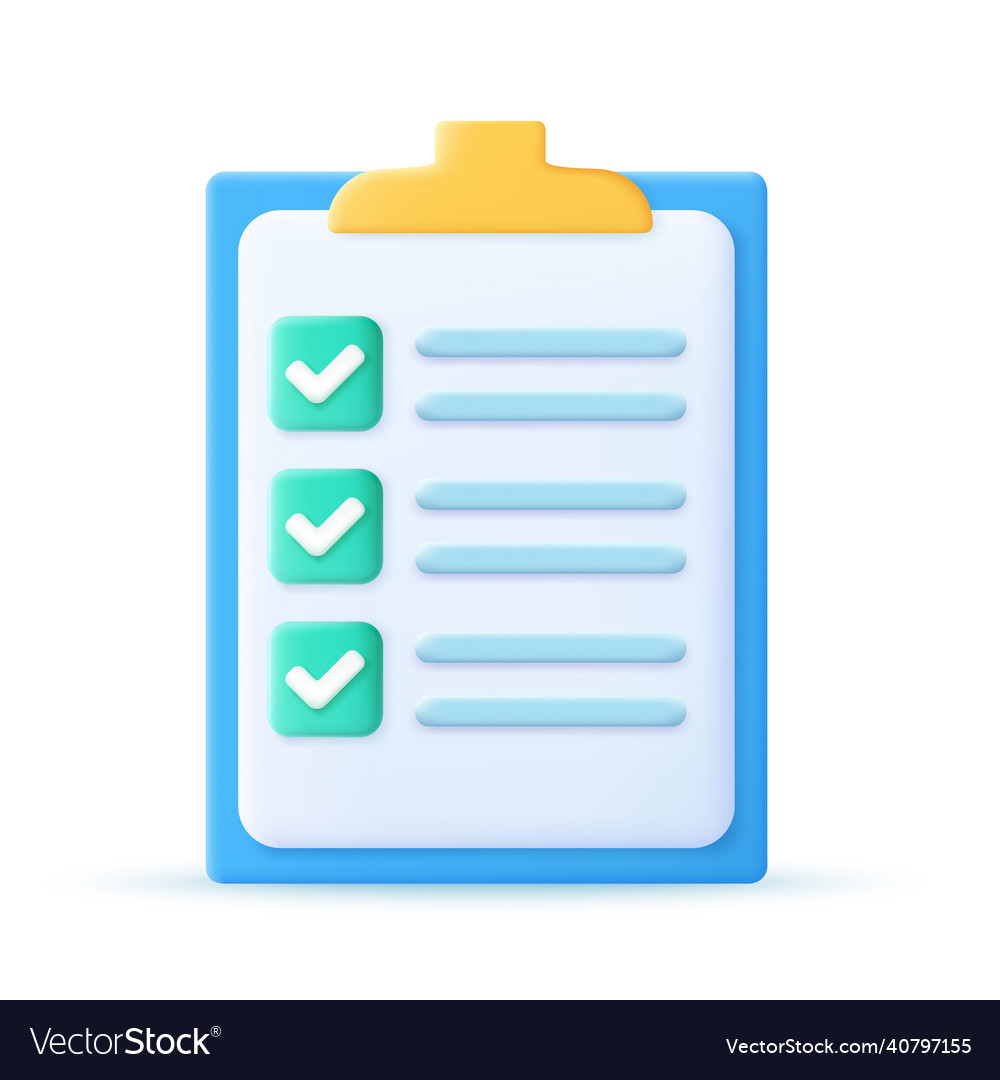 Clipboard and check marks
