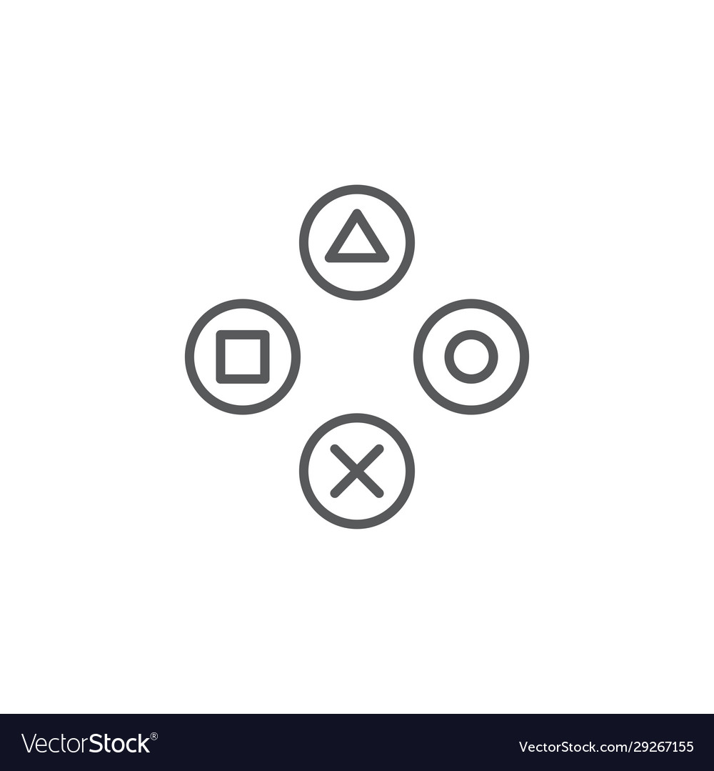 Joystick buttons icon isolated on white background