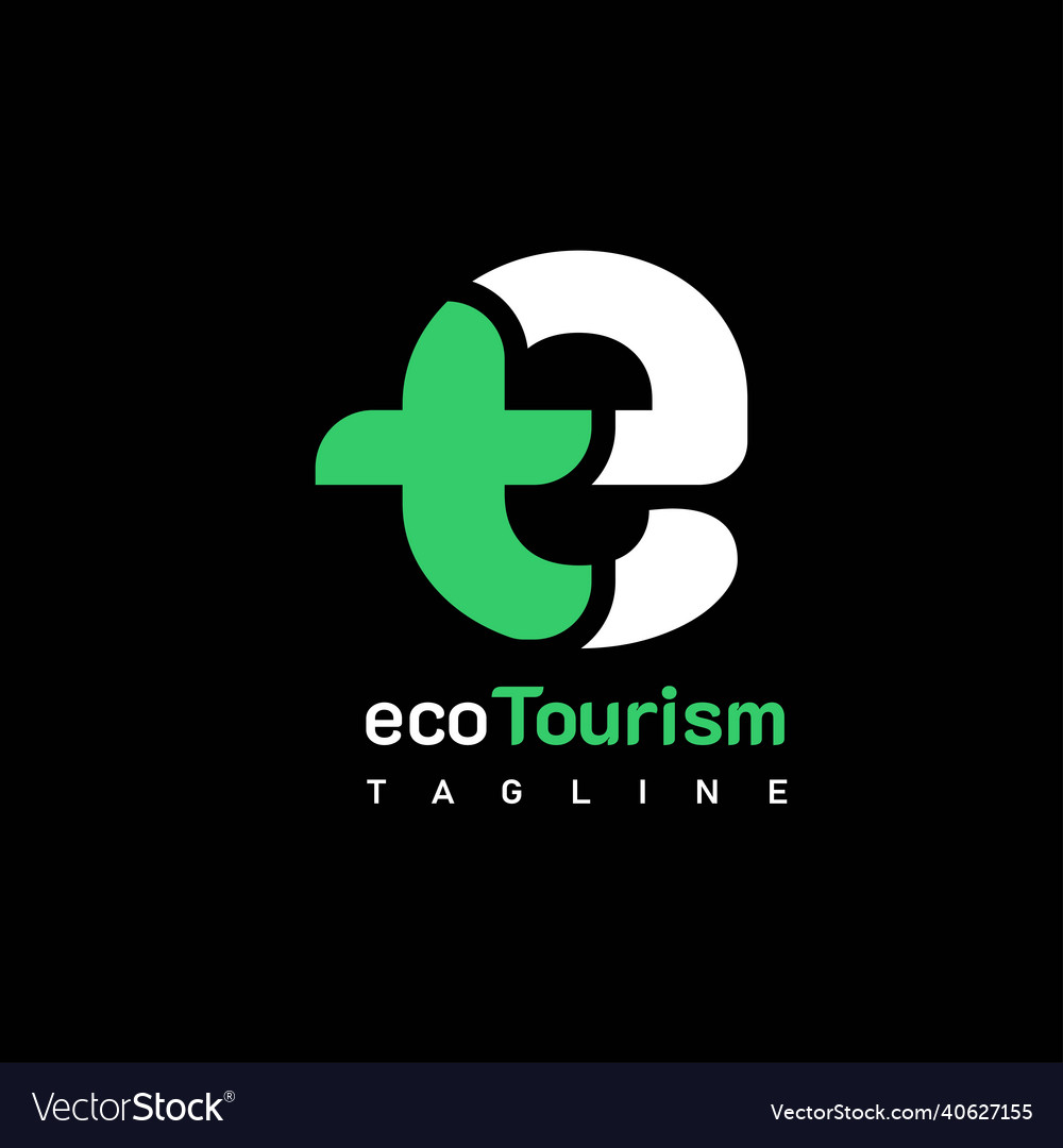 Letter et te e t logo design auf weiß und grün Vector Image Letter et te e t logo design auf weiß und grün