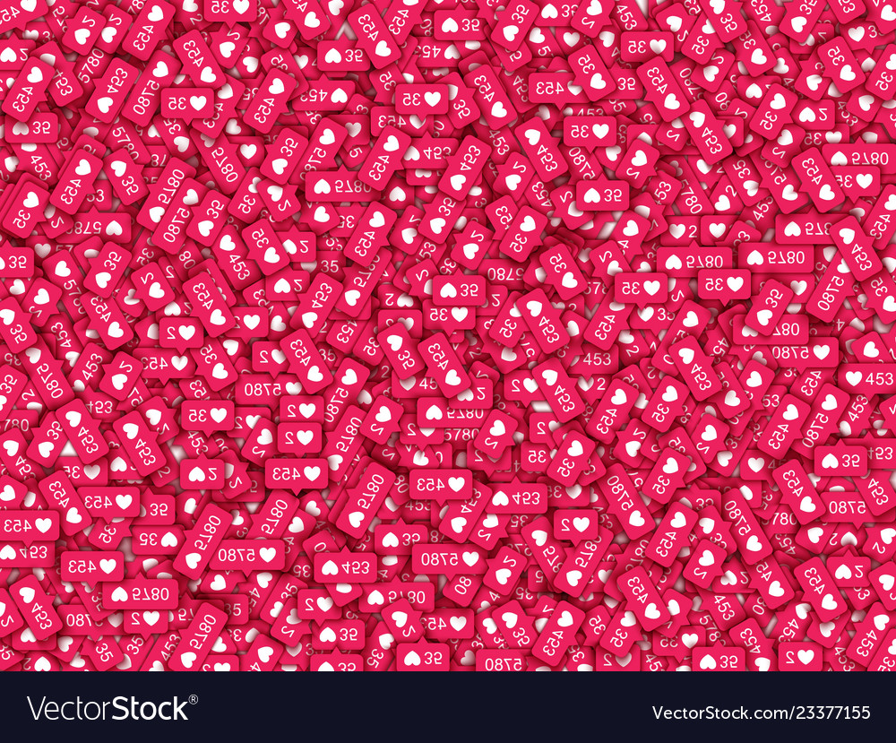 Like heart icons web buttons pattern