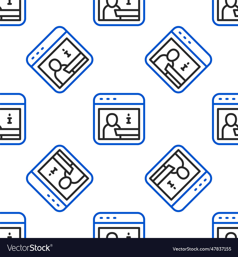 Line information icon isolated seamless pattern vector image Line information icon isolated seamless pattern