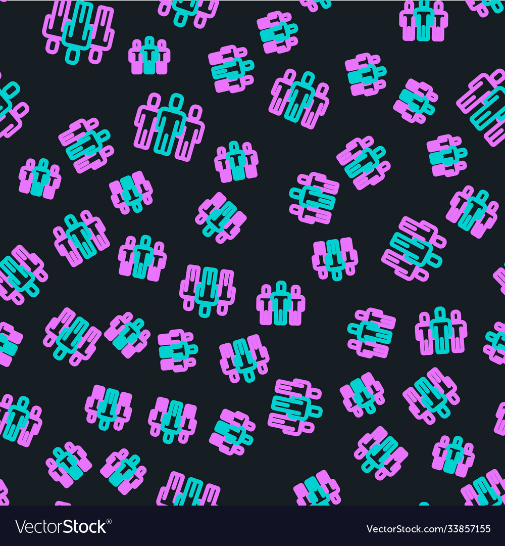 Line users group icon isolated seamless pattern Vector Image Line users group icon isolated seamless pattern