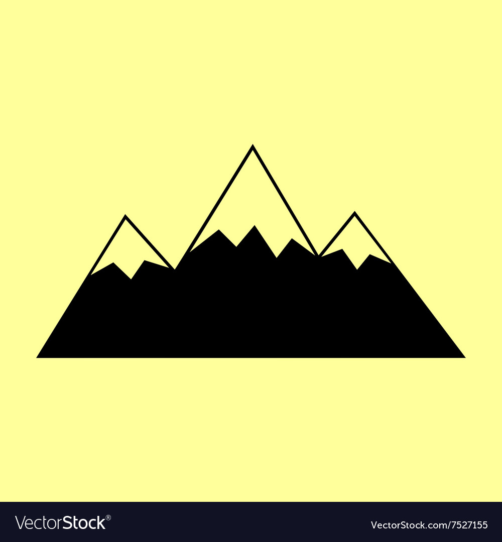 Mountain sign flat style icon