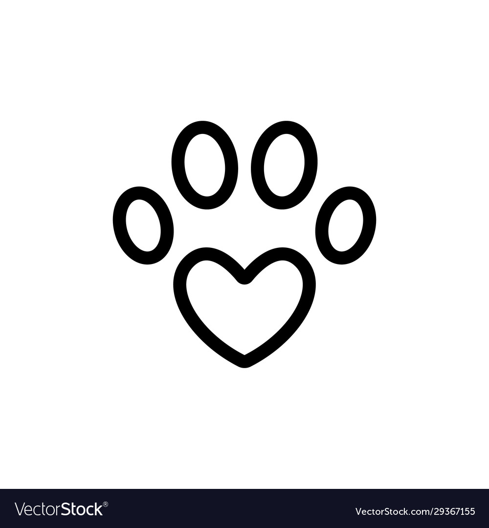 Paw-Symbol isolierte Kontur Symbol