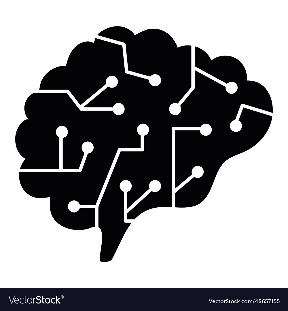 Profile brain intelligence icon Royalty Free Vector Image