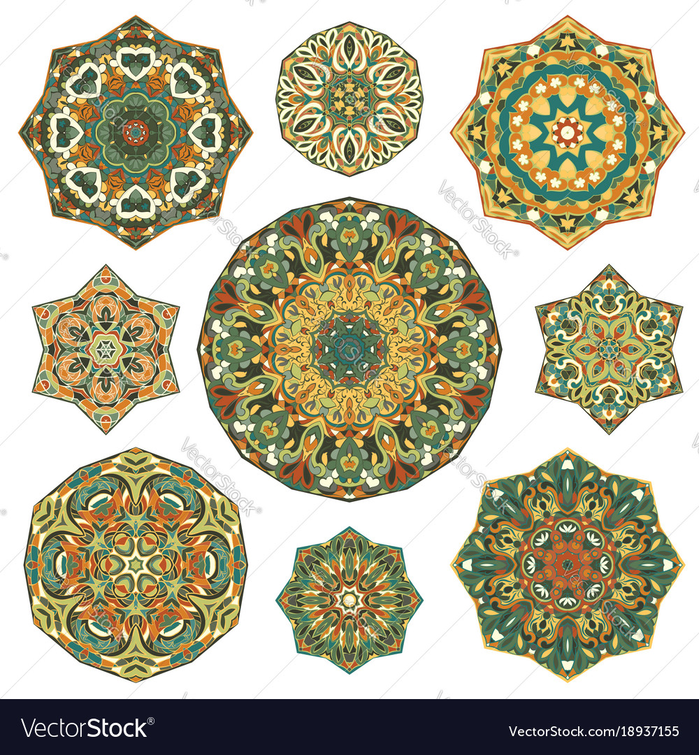 Set of abstract circular elements
