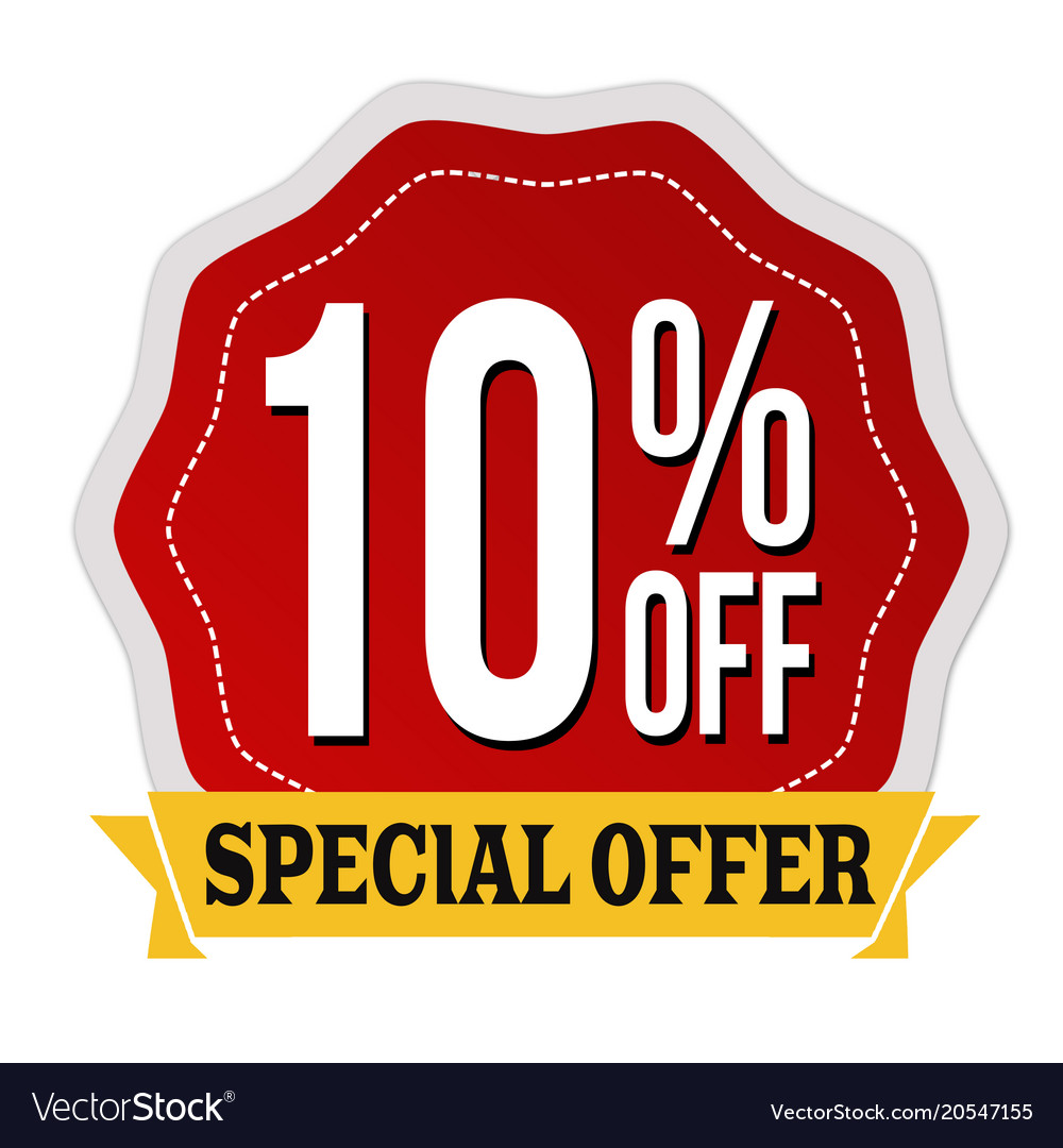 special-offer-10-off-label-or-sticker-royalty-free-vector