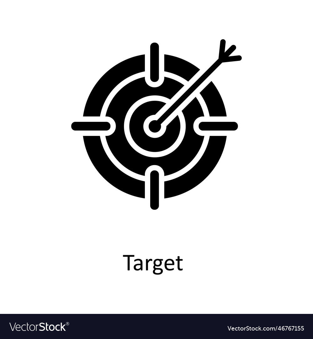 Target solid icons simple stock