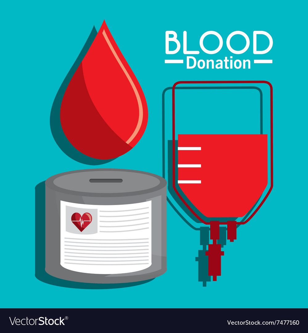 Blood donation campaign Royalty Free Vector Image