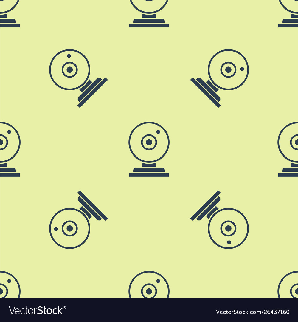Blue web camera icon isolated seamless pattern