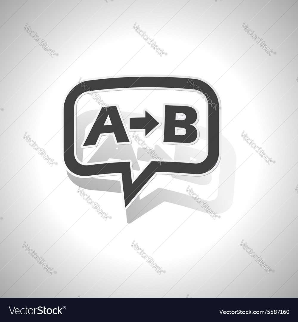 Curved a b message icon