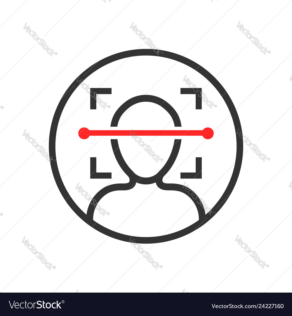 Face Recognition Icon - ID Scan