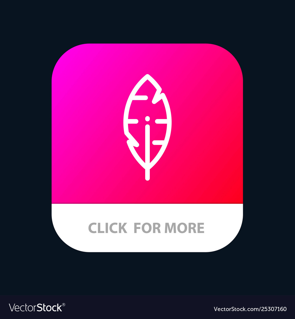 Feather ink write mobile app button android Vector Image Feather ink write mobile app button android