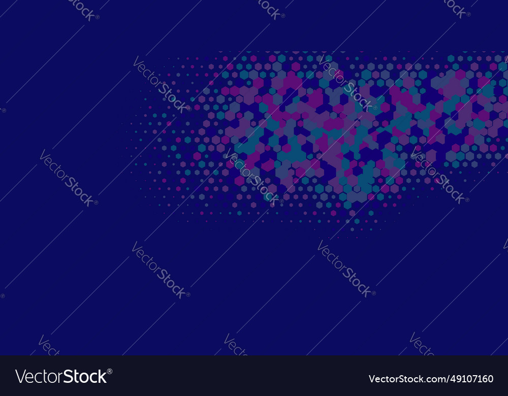 Geometric multi size hexagon with color