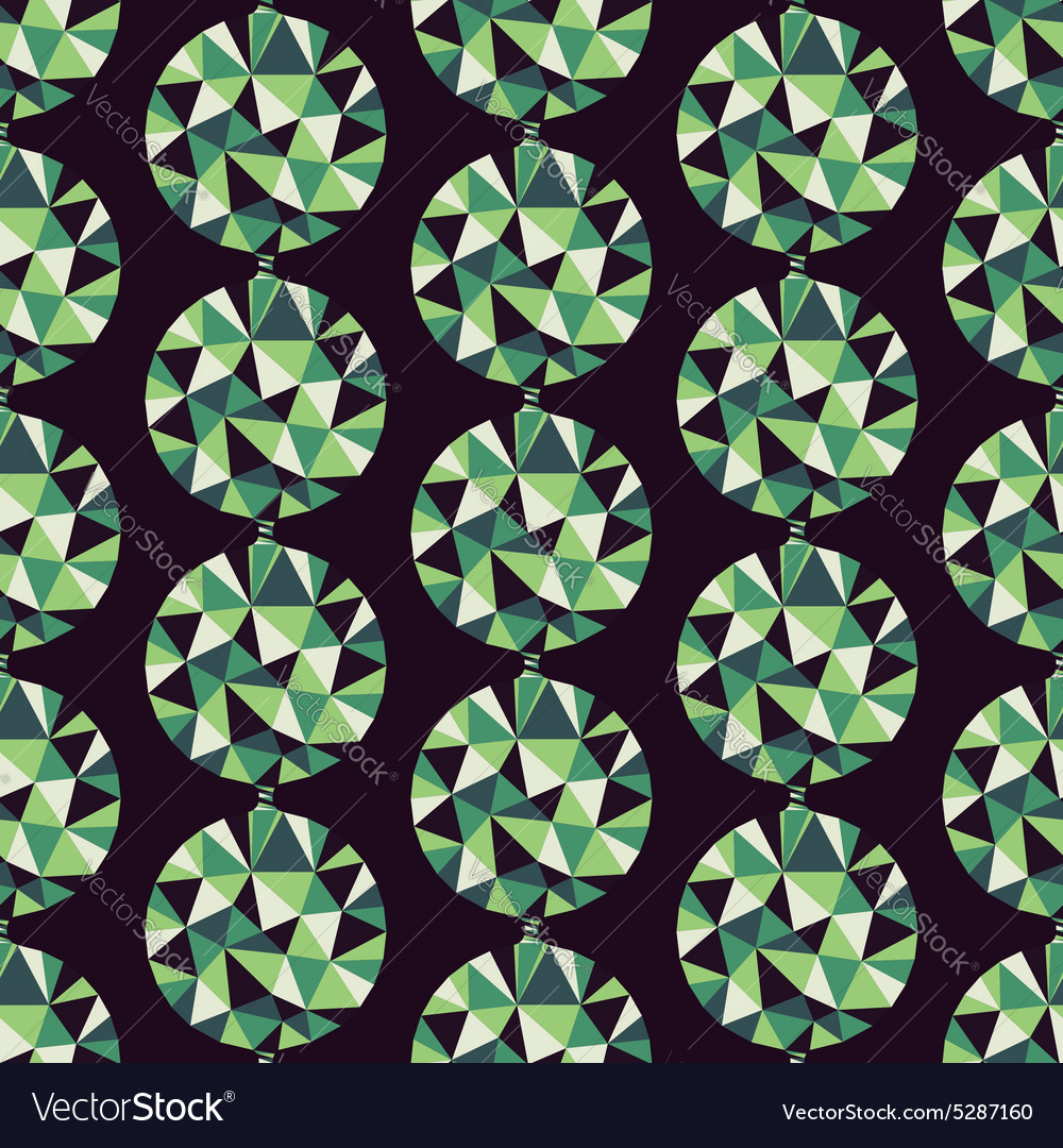 Geometric seamless pattern with gems
