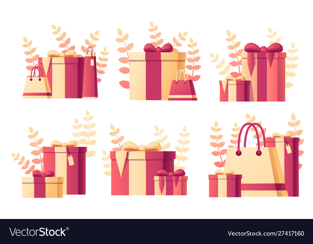 Gift box with abstract soft color pattern Vector Image Gift box with abstract soft color pattern