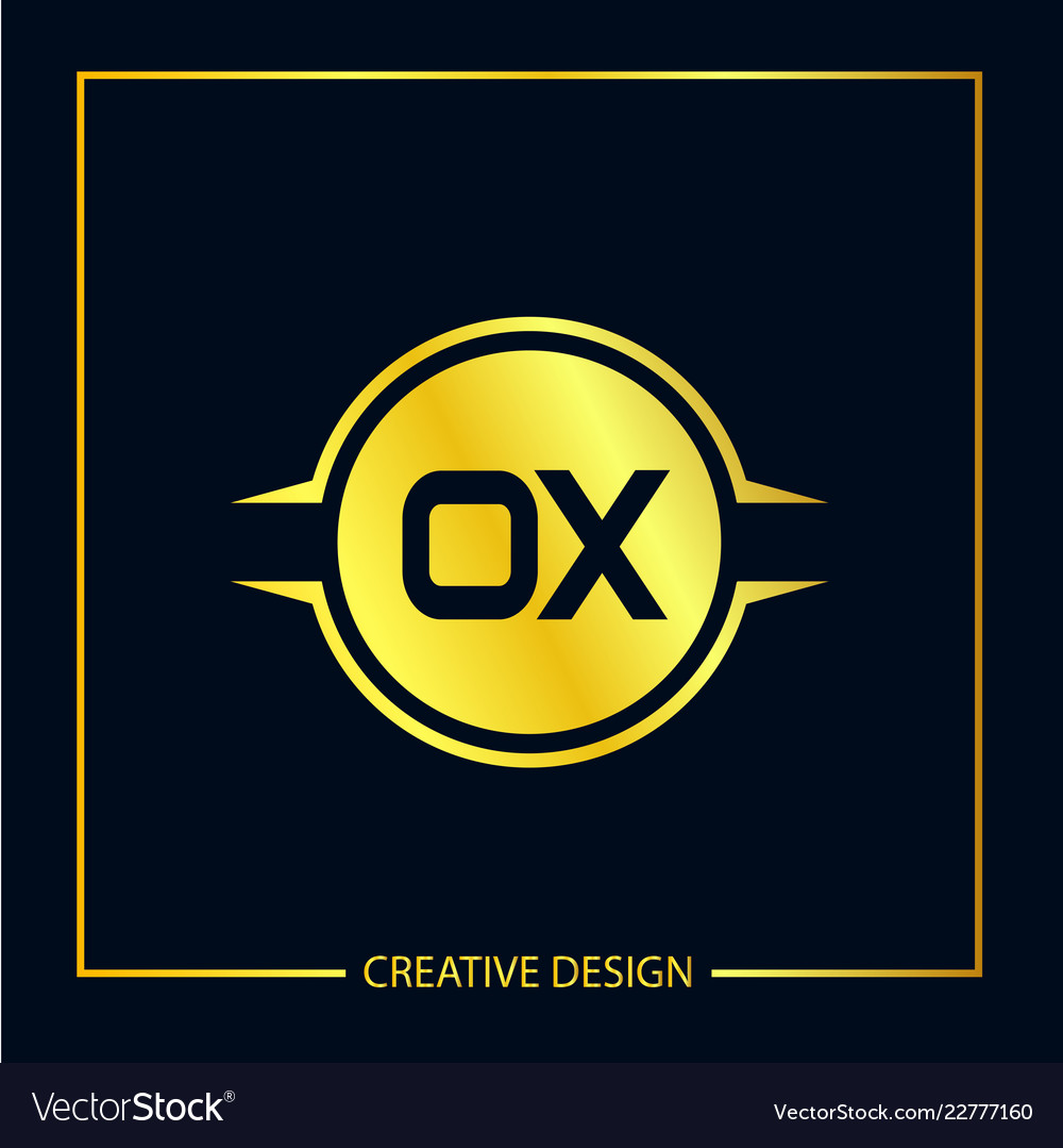 Initial letter ox logo template design