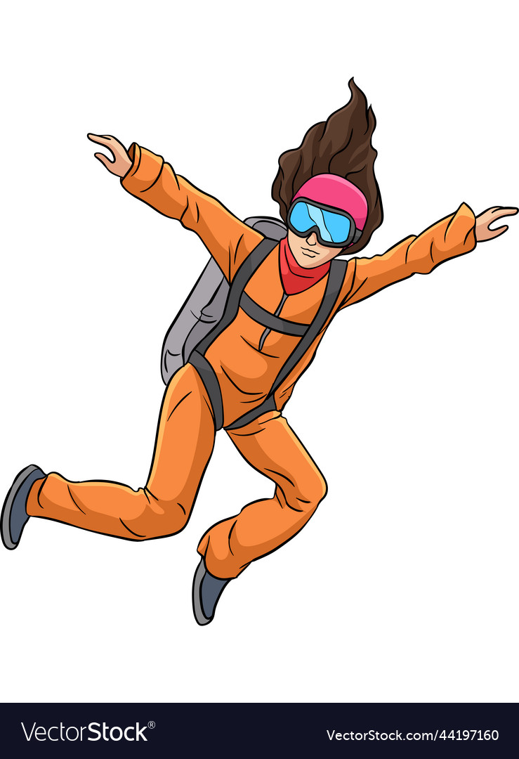 Skydiving Cartoon farbigen Clipart
