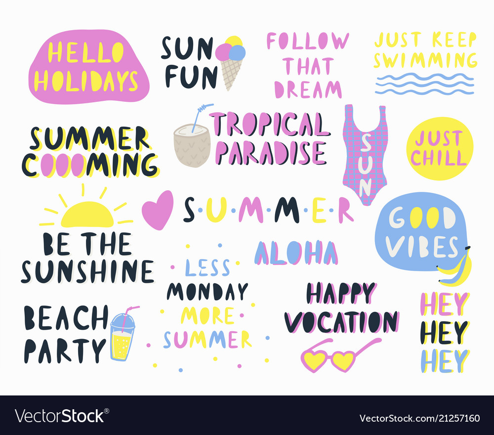 Summer time lettering