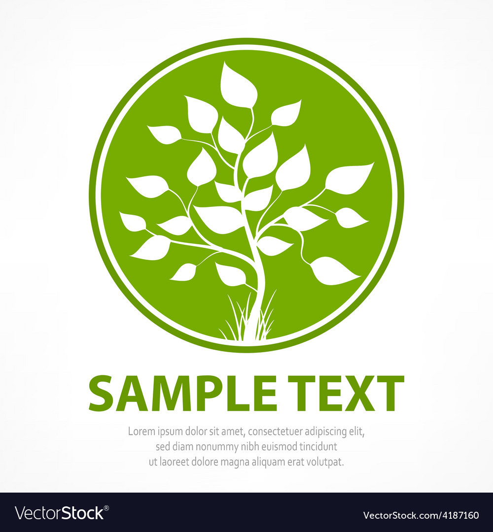 Tree with leaves in round