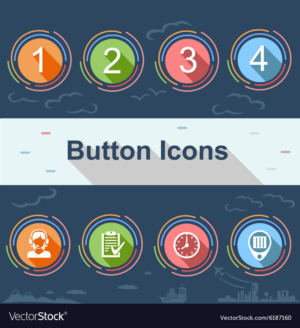 Web buttons set of icons