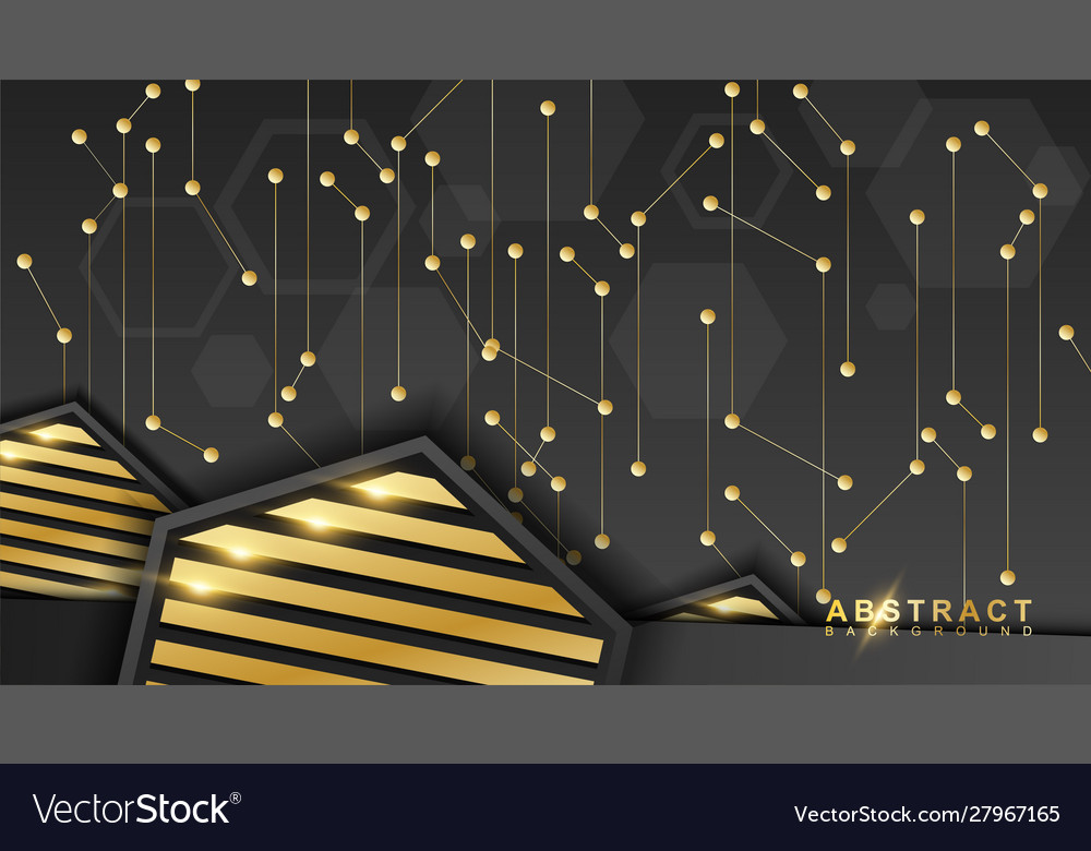 Abstract lines and dots are connected background vector image Abstract lines and dots are connected background