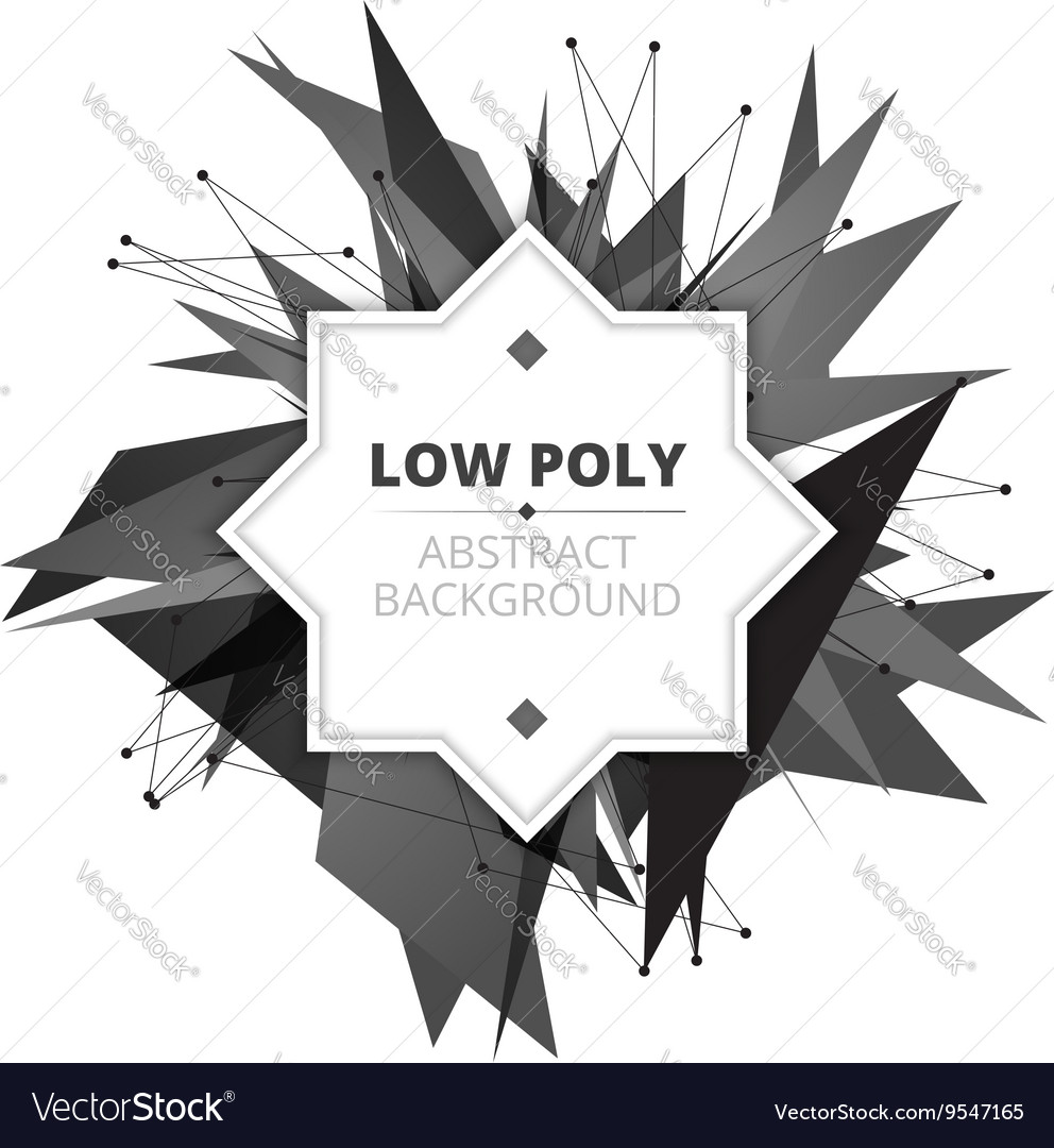Abstract triangular frame polygonal background
