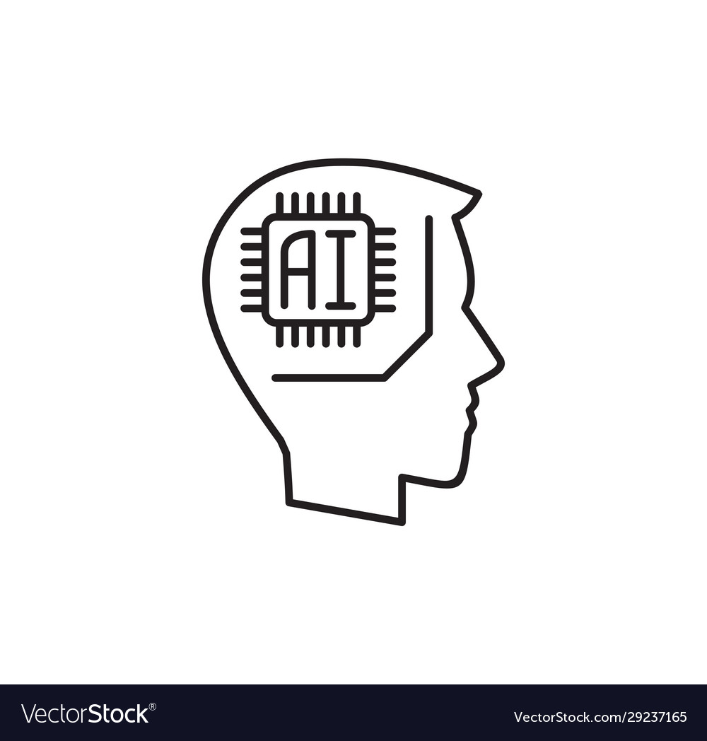 Ai related icon on background for graphic and web Vector Image Ai related icon on background for graphic and web