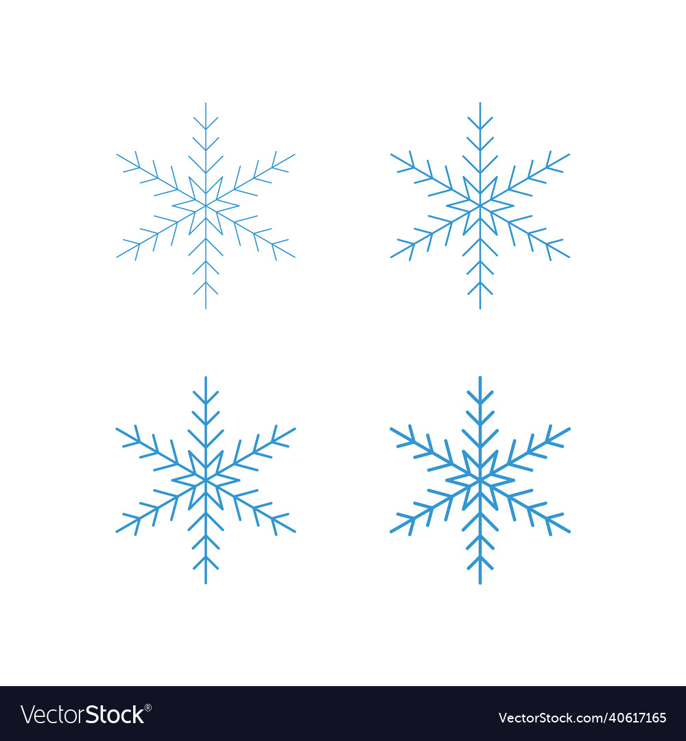 Big set of snowflakes for christmas design