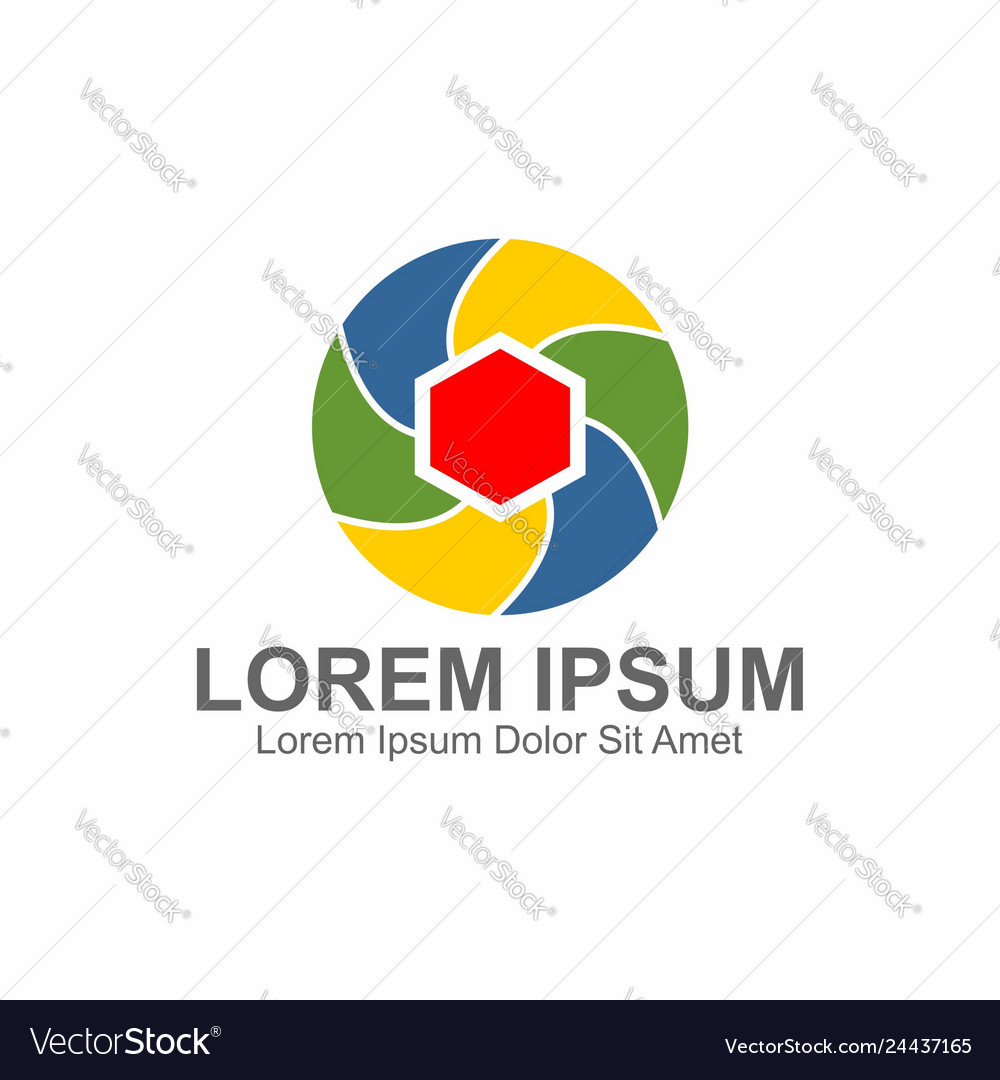 Circle abstract logo Royalty Free Vector Image