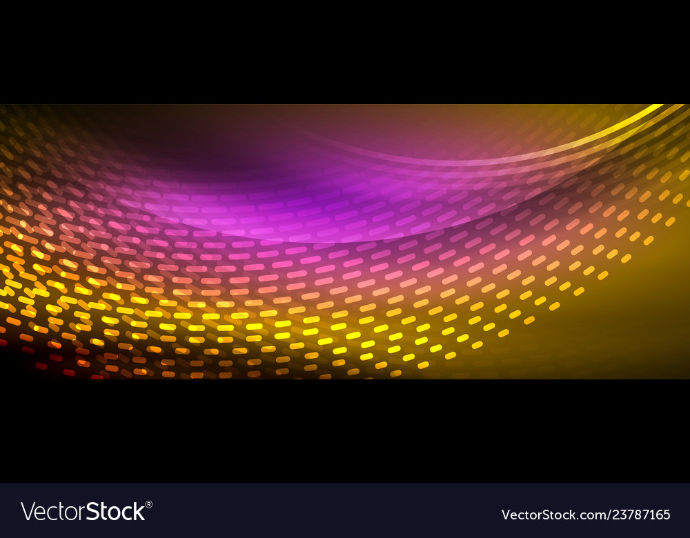 Digital flowing wave particles abstract background