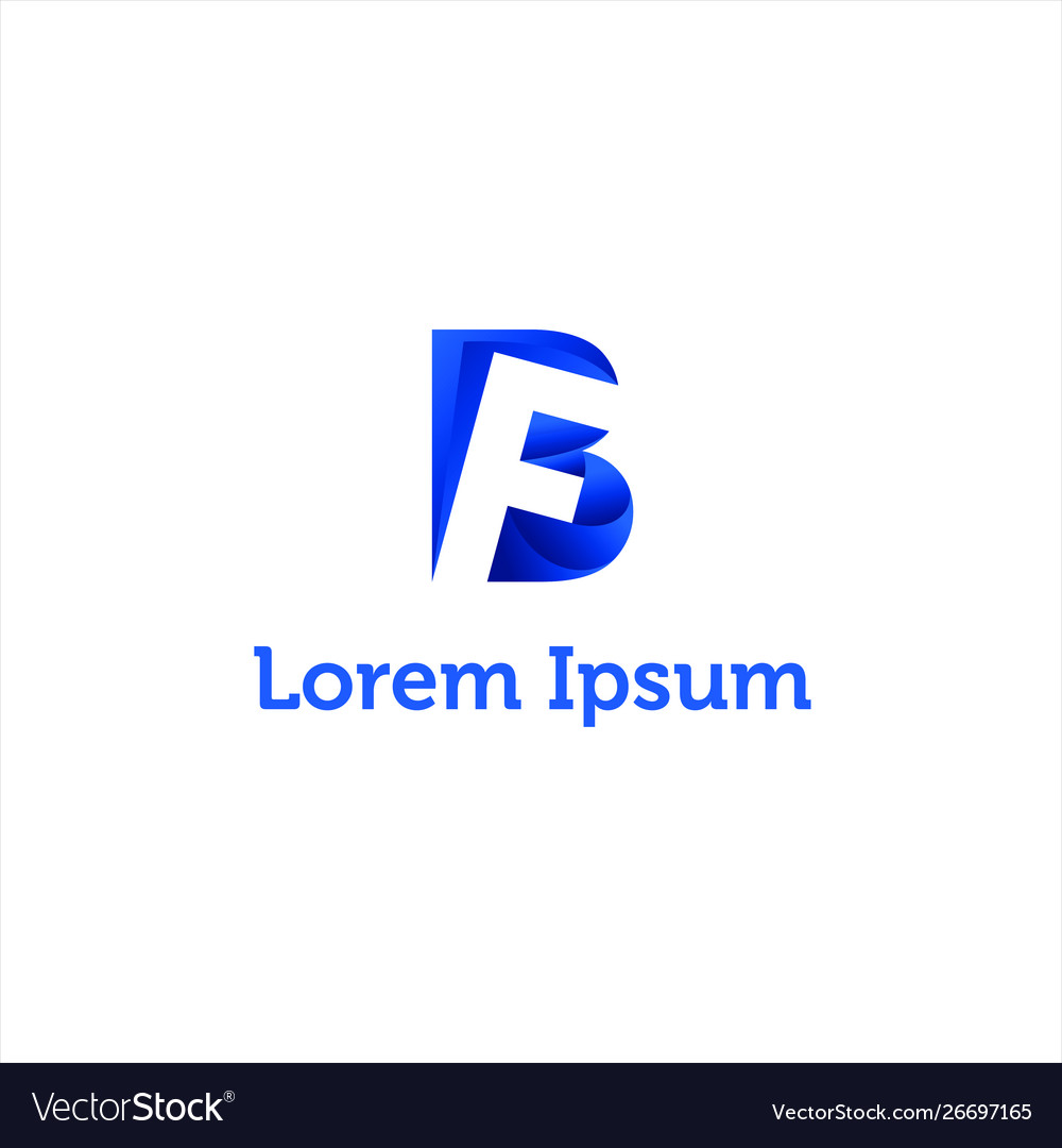 Fb initial logo design simple