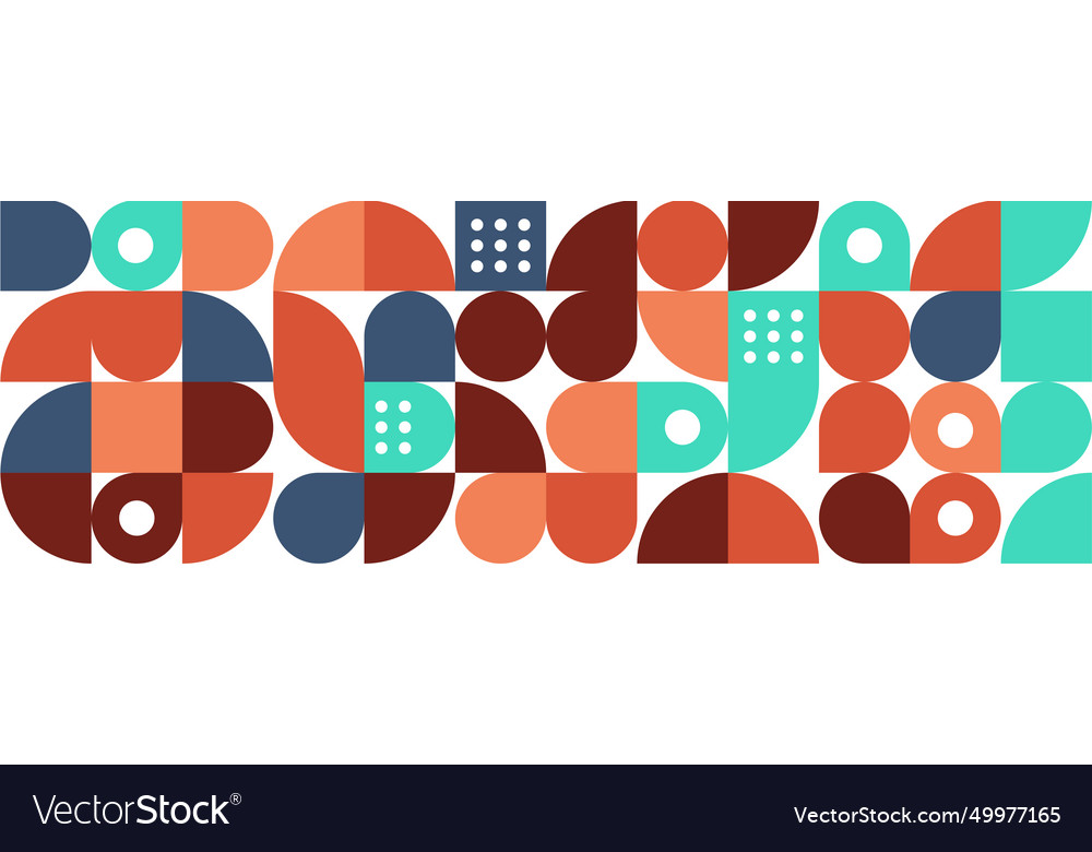 Flat colorful mosaic pattern design banner