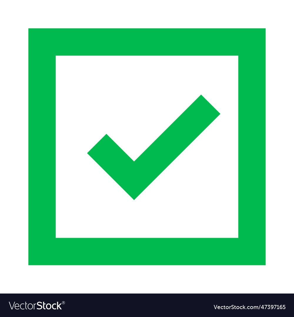 Green checkbox or input box
