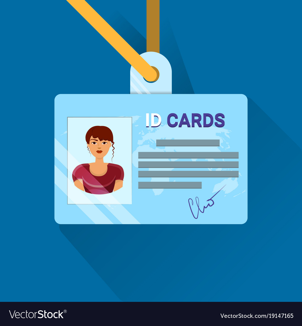 Id card user or worker identification badge