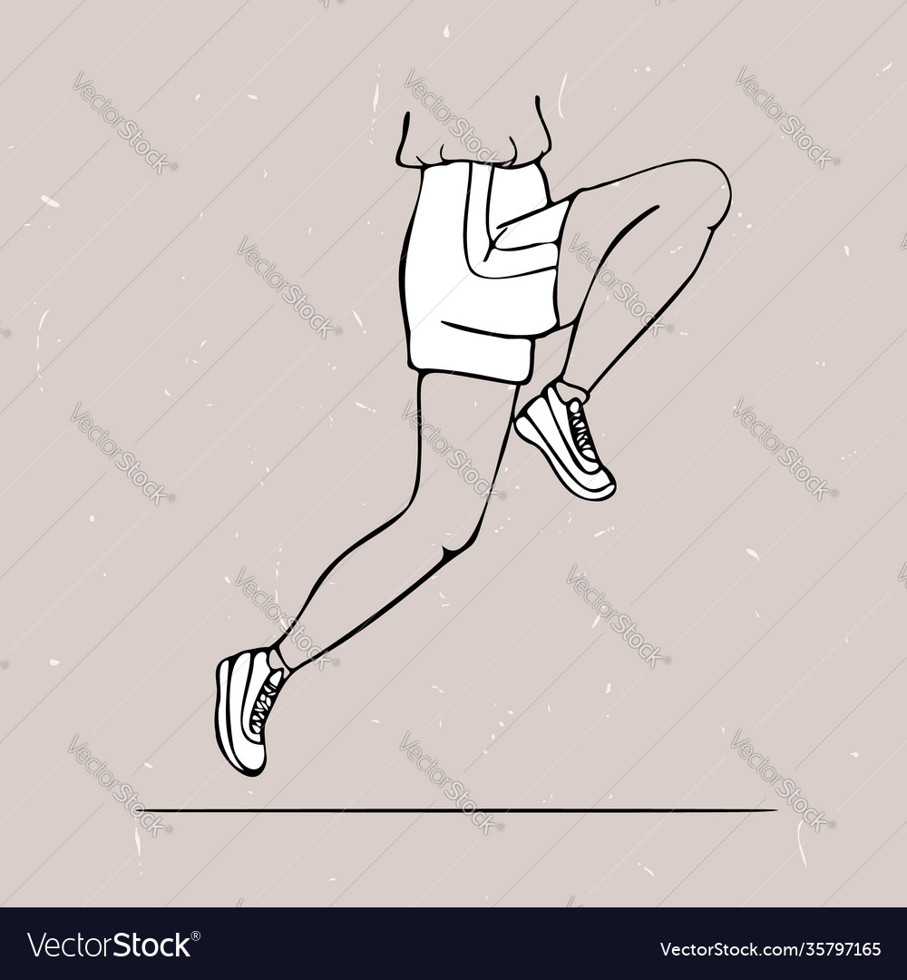 Isolated linear feet with running