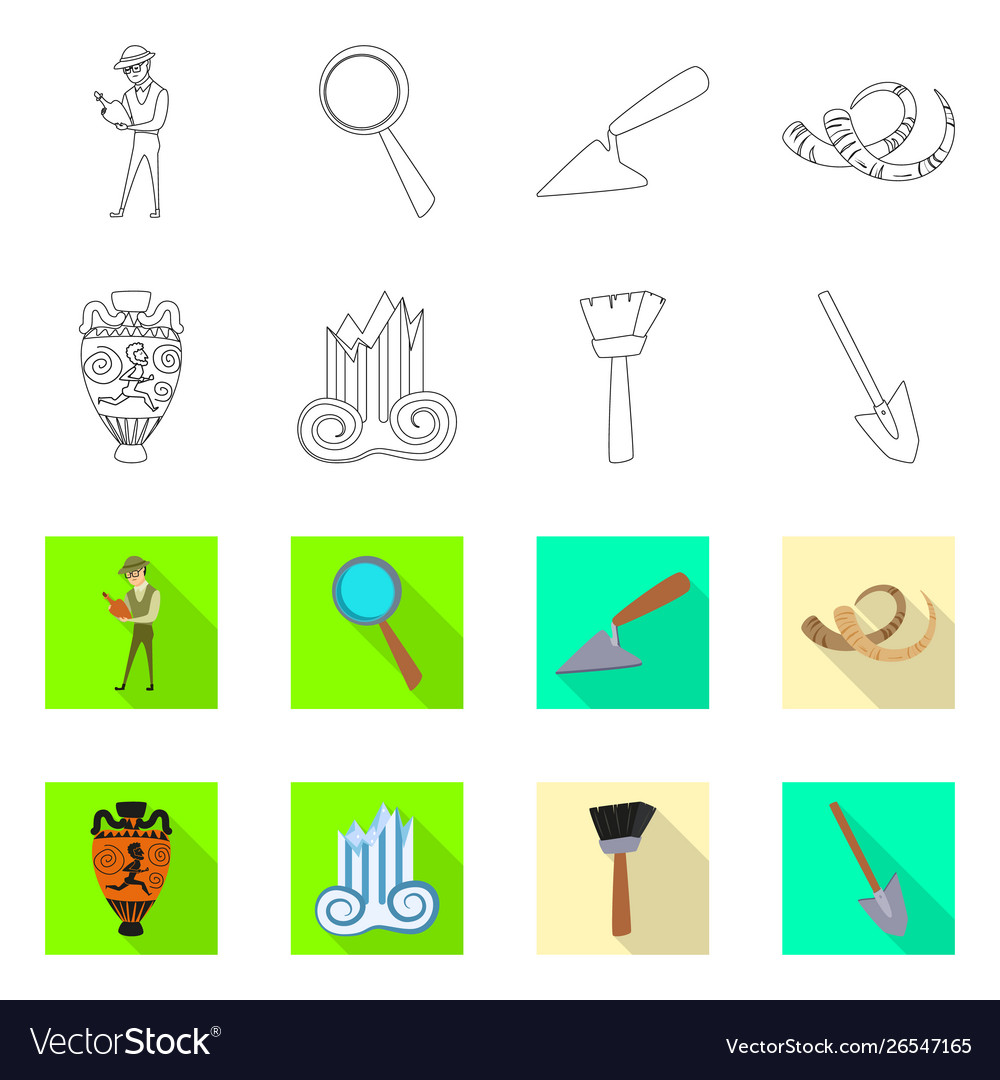 Isolated object story and items symbol set vector image Isolated object story and items symbol set