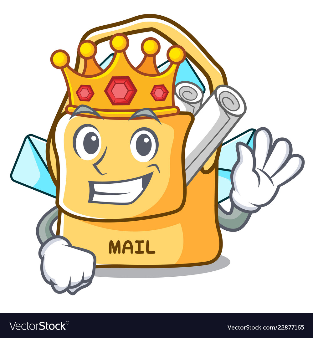 King mail bag character on table front