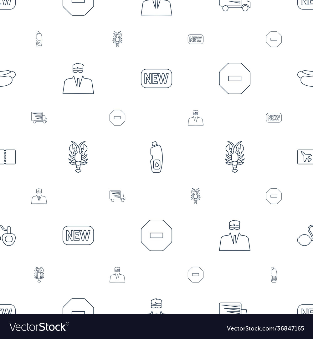 Label icons pattern seamless white background