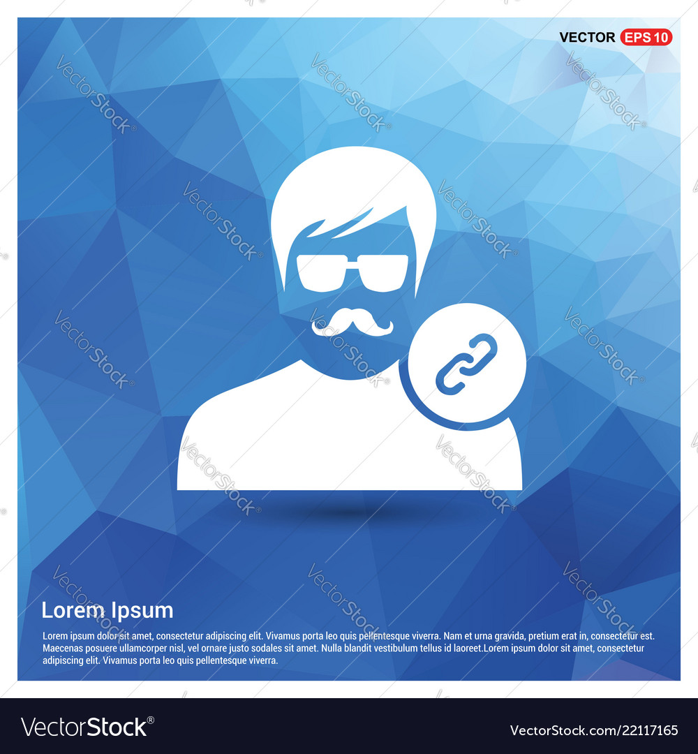 Link attach user icon vector image Link attach user icon