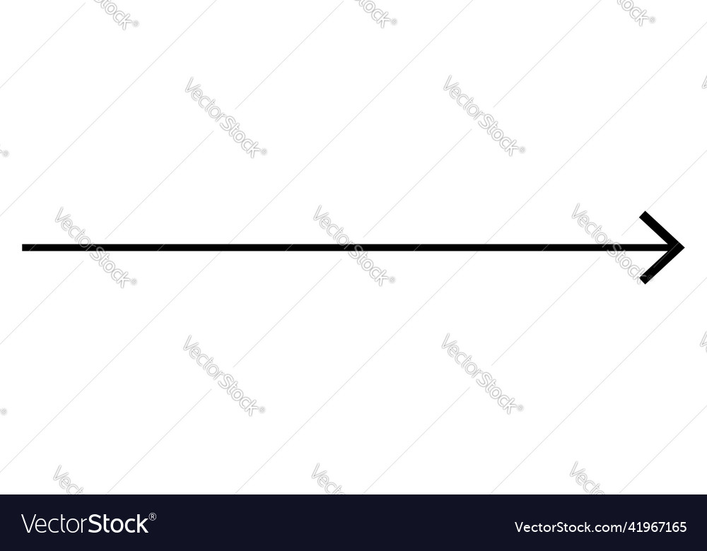 Long oblong right arrow cursor pointer element vector image Long oblong right arrow cursor pointer element