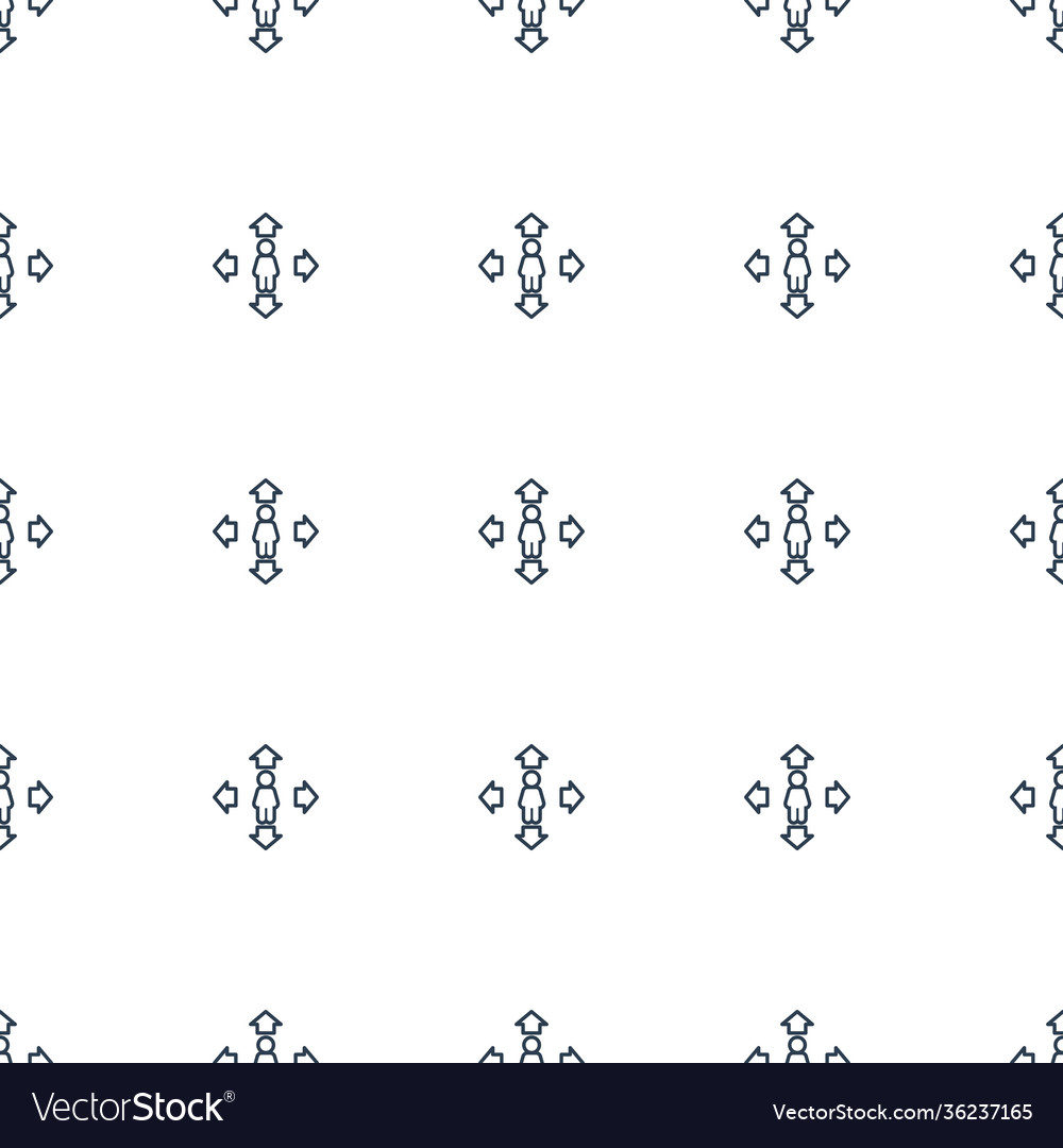 Man move icon pattern seamless white background
