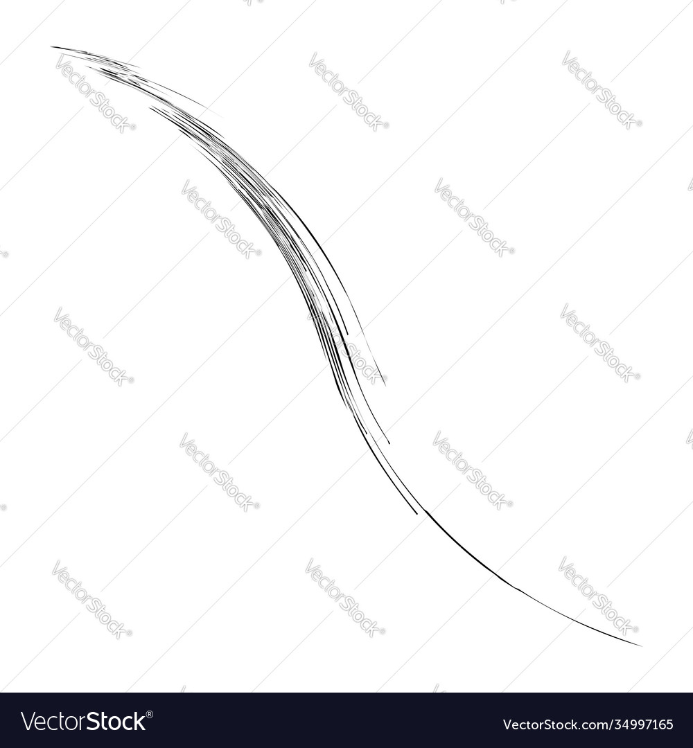 Organic weed grass like curvy wavy lines