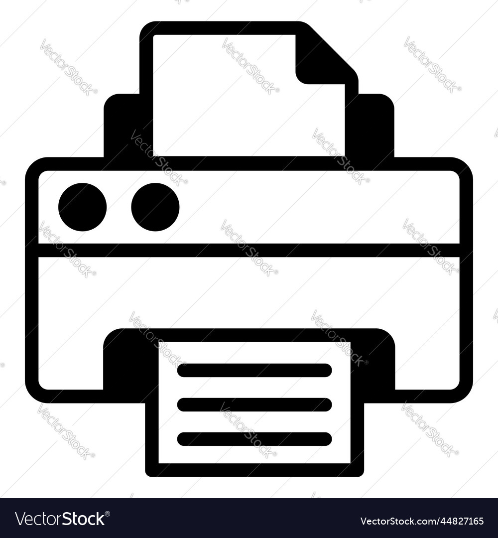 Printer icon user interface as a simple sign