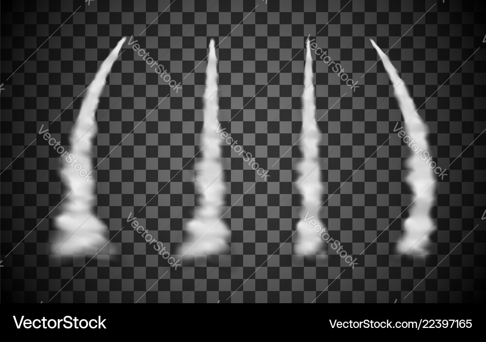 Rocket Launch Smoke Trail Royalty Free Vector Image