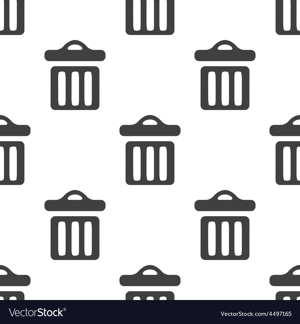 Trash bin seamless pattern
