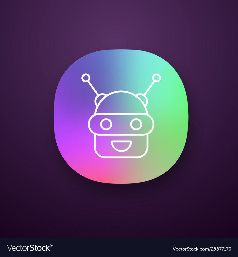 Chatbot app icon vector image Chatbot app icon