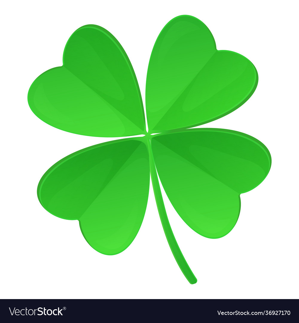 Clover with four leaves isolated on white Vector Image