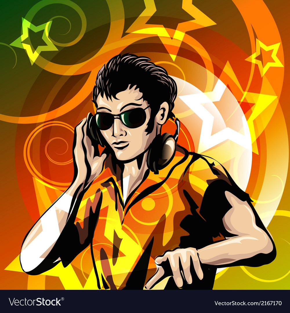 Disc jockey Royalty Free Vector Image VectorStock Disc jockey Royalty Free Vector Image VectorStock